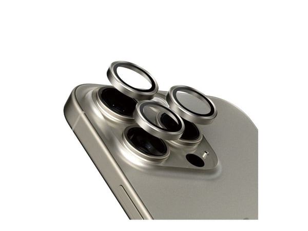 PanzerGlass Hoops - Linsebeskytter for mobiltelefon - glass - rammefarge svart - for Apple iPhone 15 Pro, 15 Pro Max