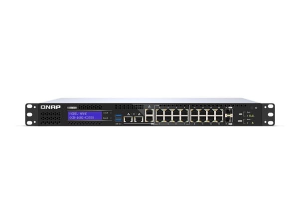 QNAP QGD-1602-C3758-16G, Hallittu, L2, 2.5G Ethernet (100/1000/2500), Täysin kaksipuolinen, Telineasennus