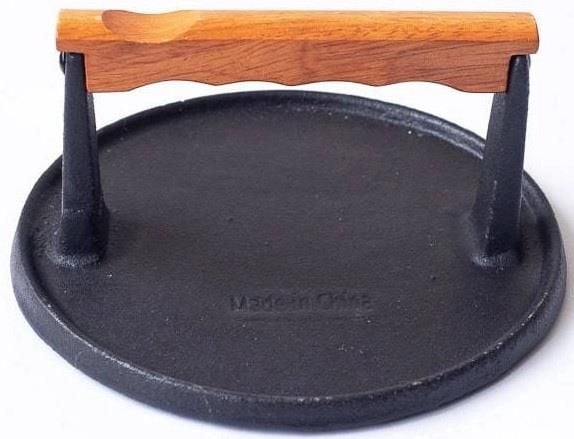 Texas Club Støpejern Hamburger Patty Press