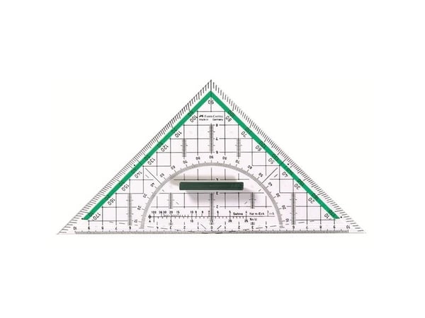 FABER-CASTELL geometri trekant stor med håndtak 20 cm