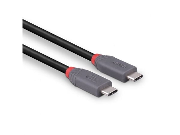 Lindy 0.8m USB 4 240W Type C Cable, Anthra Line, 0.8 m, USB C, USB C, USB4 Gen 3x2, 40 Gbit/s, Black