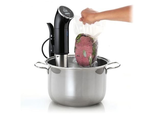 Laica SVC107L, Sous vide-nedsenkingssirkulasjonspumpe, Sort, Rustfritt stål, 25 °C, 95 °C, Berøringskontroll, 100 timer