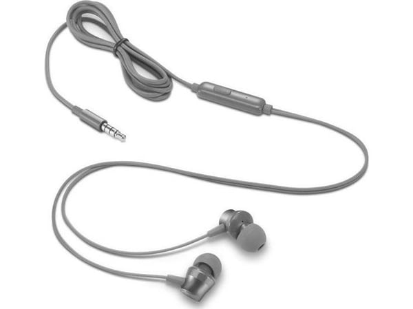 Lenovo 110 - Ørepropper med mikrofon - i øret - kablet - 3,5 mm jakk - grå - for ThinkCentre M70t Gen 3; M90s Gen 3; ThinkCentre neo 70; ThinkPad E...