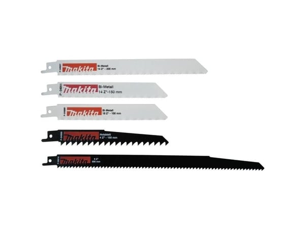 Makita - Saber saw blade set - for tre, mild steel - 5 deler