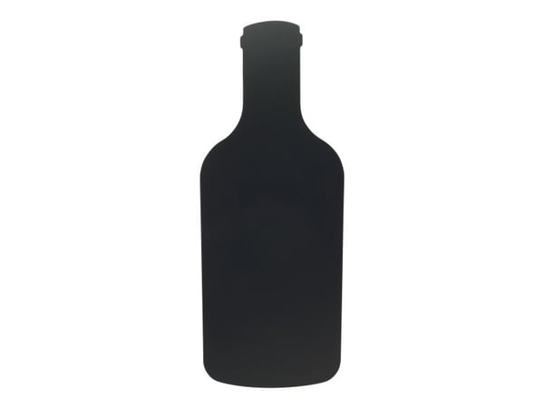 Securit® silhuet Bottle seinälevy mustana