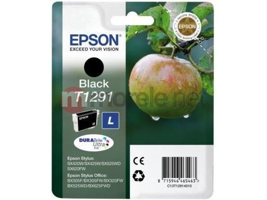 Epson T1291 - 11.2 ml - lajittelu - alkuperäinen - läpipainopakkaus - blækpatron - Stylus SX230, SX235, SX430, SX438; WorkForce WF-3010, 3520, 3530...