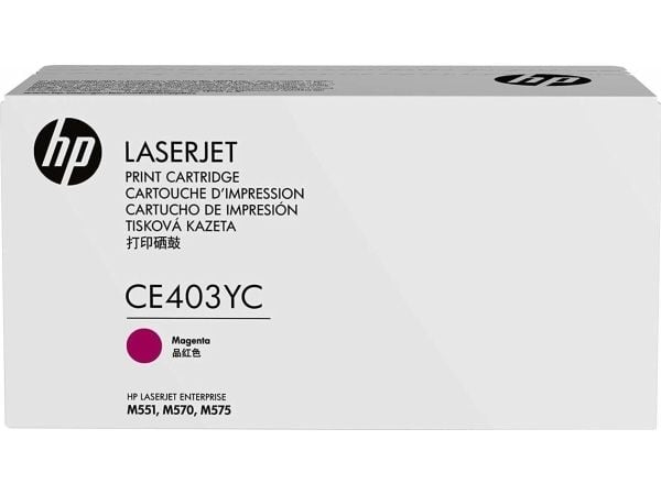 HP 507Y Mgn Opt Contr LJ Toner Crtg, 6000 sider, Fiolblå, 1 stykker