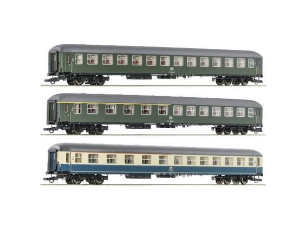 Roco 6200053 H0 3-delt sett 3: D 377 „Hispania-Express“ DB klasse 2, Büm 234, 2x 1./2. klasse + ABüm 225 (6200053)