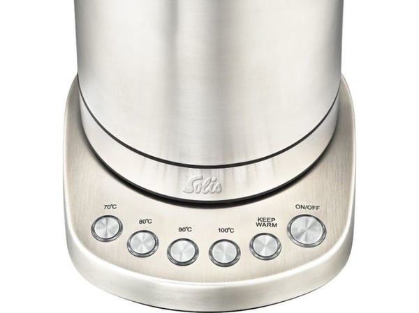 Solis Vario Temp Kettle, 1,7 l, 2200 W, Rustfritt stål, Rustfritt stål, Justerbar termostat, Vannivåindikator
