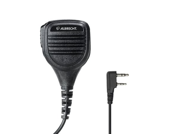 Albrecht SM600-K, Høyttaler/mikrofon, Kenwood, Svart, 3.5 mm/2.5 mm, Støvresistent, Sprutsikker