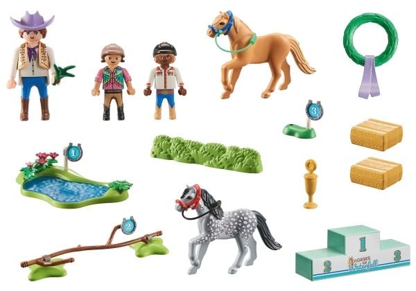 Playmobil Hester av fossefall 71495, Gård, 4 År, Flerfarvet, Plast