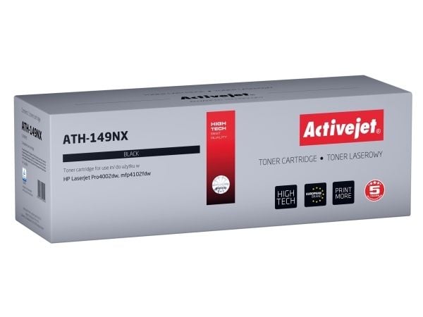 Activejet väriaine ATH-149NX (erstatning for HP 149X W1490X; Supreme; 9500 sider; sort), 9500 Sider, Sort, 1 stk