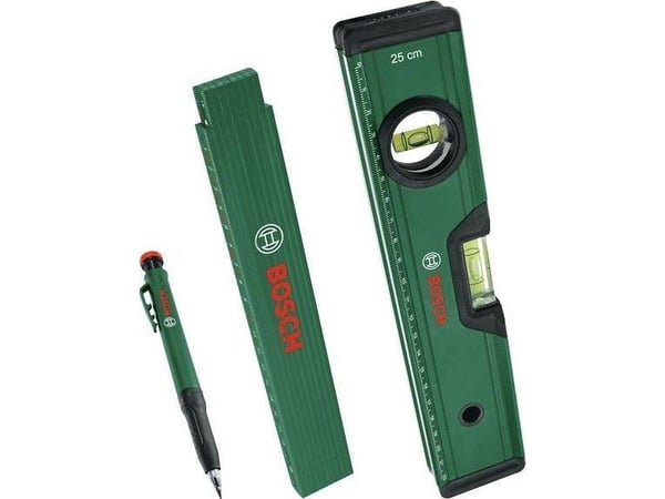 Bosch 1 600 A02 W7S, Ingeniørpresisjonsnivå, 0,25 m, Svart, Grønn
