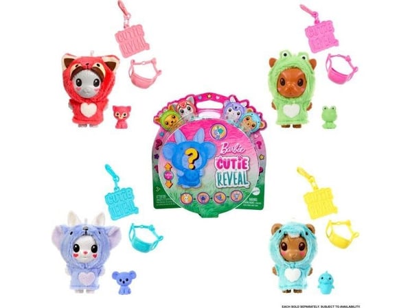Mattel Cutie Reveal Figur i HRK32-kostyme