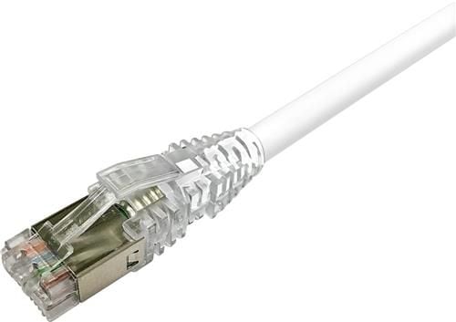 NETCONNECT Patch-kaapeli cat 6A S/FTP PiMF, pituus: 20,0 m väri: valkoinen LSZH-vaipalla