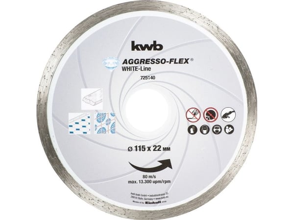 kwb 725140, Kutteskive, Hard keramikk, Marmor, Flis, Alle merker, 2,2 cm, 11,5 cm, 5 mm