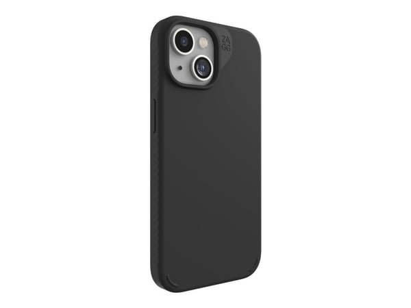 ZAGG Manhattan Snap - Baksidedeksel for mobiltelefon - MagSafe-samsvar - silikon - svart - for Apple iPhone 13, 14, 15
