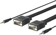 VivoLink Pro - VGA / lyd-kabel - HD-15 (VGA), minijakk (hann) til HD-15 (VGA), minijakk (hann) - 15 m - tommelskruer