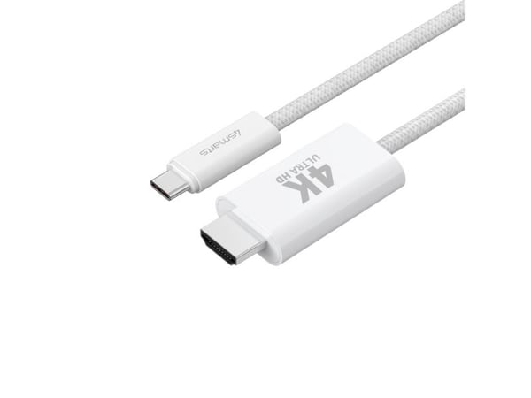 4smarts - Adapterkabel - 24 pin USB-C hann til HDMI hann - 2 m - hvit - 4K 60Hz støtte