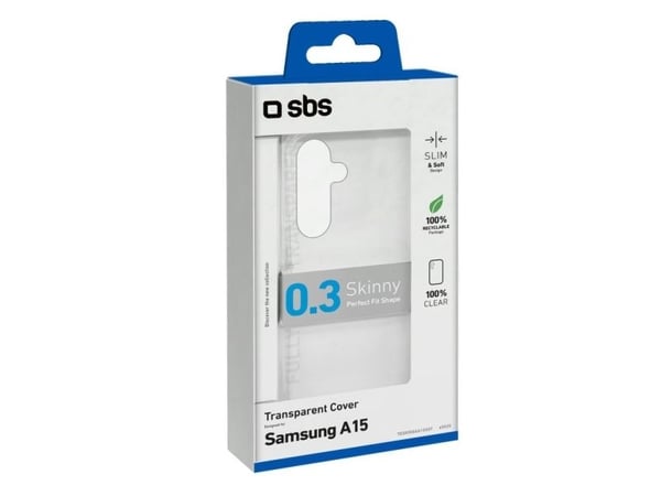 SBS TESKINSAA155GT, Etui, Samsung, Galaxy A15, 16,5 cm (6.5"), Gjennomsiktig