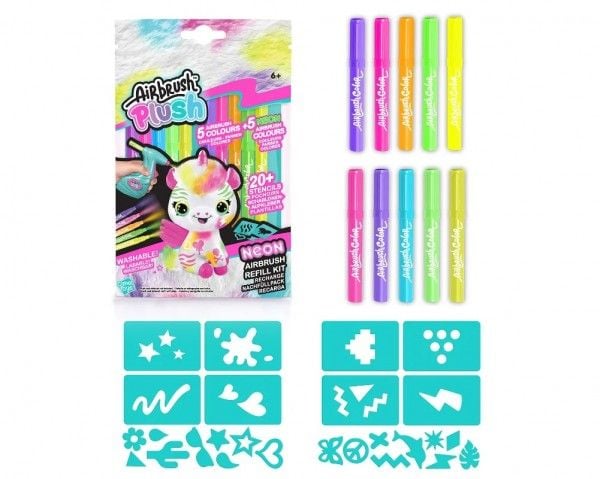 AIRBRUSH PLUSH Refill Neon Kit x 10 marks