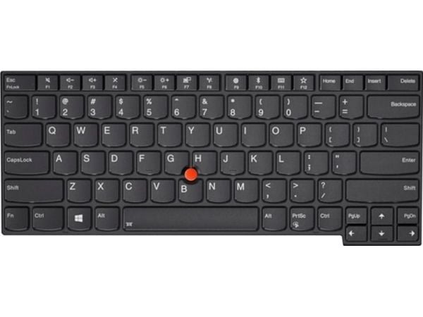 Chicony - Erstatningstastatur for bærbar PC - med Trackpoint - bakbelysning - QWERTY - Italiensk - FRU - for ThinkPad E480; E490; L380; L380 Yoga; ...