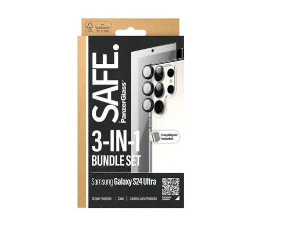 SAFE. by PanzerGlass - 3-i-1 Pakke - baksidedeksel for mobiltelefon - termoplast-polyuretan (TPU), plastikk - gjennomsiktig - for Samsung Galaxy S2...