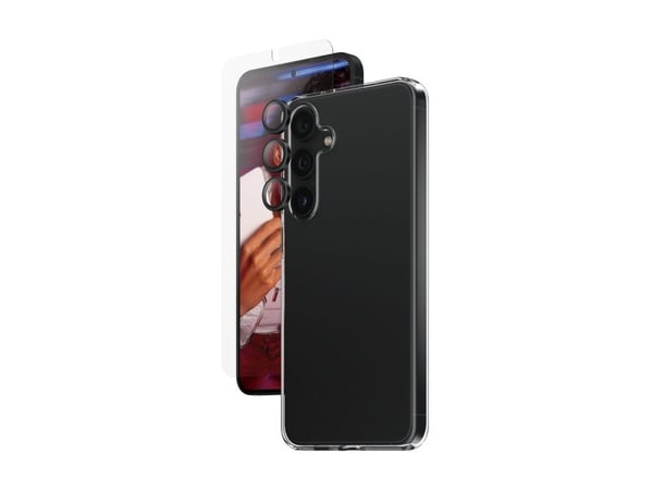 SAFE. by PanzerGlass - 3-i-1 beskyttelsespakke - baksidedeksel for mobiltelefon - termoplast-polyuretan (TPU), plastikk - gjennomsiktig - for Samsu...