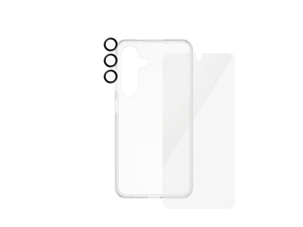 SAFE. by PanzerGlass - 3-i-1 Pakke - baksidedeksel for mobiltelefon - termoplast-polyuretan (TPU), plastikk - gjennomsiktig - for Samsung Galaxy S24