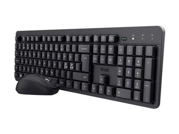 Trust TKM-360 - Tastatur- og mussett - stille - trådløs - QWERTY - Nordisk - svart