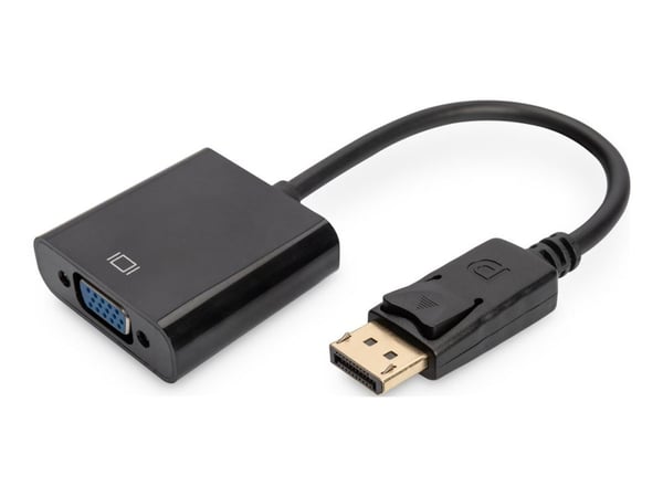 ASSMANN - DisplayPort-adapter - DisplayPort (hann) til HD-15 (VGA) (hunn) - 15 cm - formstøpt - svart