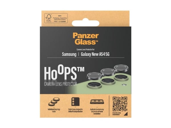 PanzerGlass Hoops - Linsebeskyttelse for mobiltelefon - svart - for Samsung Galaxy A55