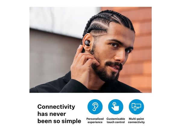 Sennheiser MOMENTUM True Wireless 4 - True wireless-hodetelefoner med mikrofon - i øret - Bluetooth - aktiv støydemping - svart grafitt