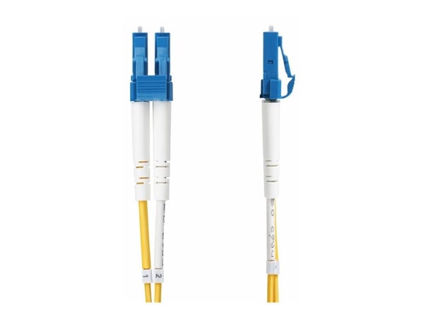 Startech 1m (3.3ft) LC to LC (UPC) OS2 Single Mode Duplex Fiber Optic Cable, 9/125µm, Laser Optimized, 10G, Bend Insensitive, Low Insertion Loss - ...