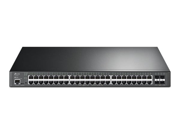 TP-Link JetStream TL-SG3452XP V1 - Switch - L2+ - Styrt - 48 x 10/100/1000 (PoE+) + 4 x 10 Gigabit SFP+ - rackmonterbar - PoE+ (500 W)