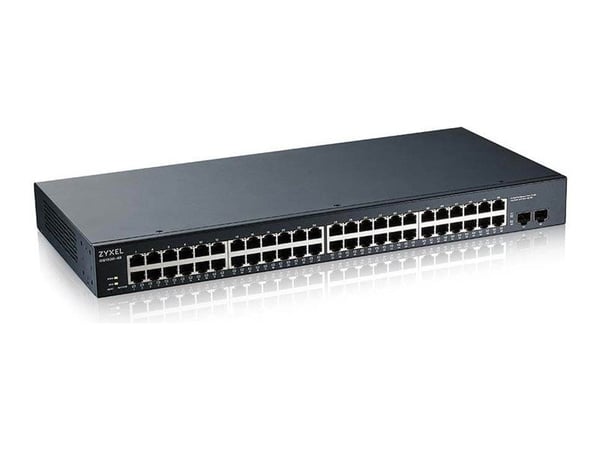 Zyxel GS1900-48 - Switch - smart - 48 x 10/100/1000 + 2 x Gigabit SFP - stasjonær, rackmonterbar, veggmonterbar