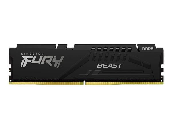 Kingston FURY Beast - DDR5 - sett - 64 GB: 2 x 32 GB - DIMM 288-pin - 5600 MT/s / PC5-44800 - CL40 - 1.25 V - ikke-bufret - on-die ECC