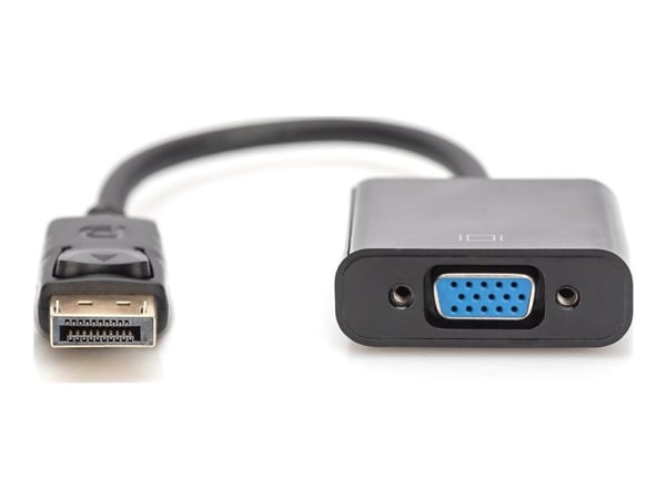 ASSMANN - DisplayPort-adapter - DisplayPort (hann) til HD-15 (VGA) (hunn) - 15 cm - formstøpt - svart