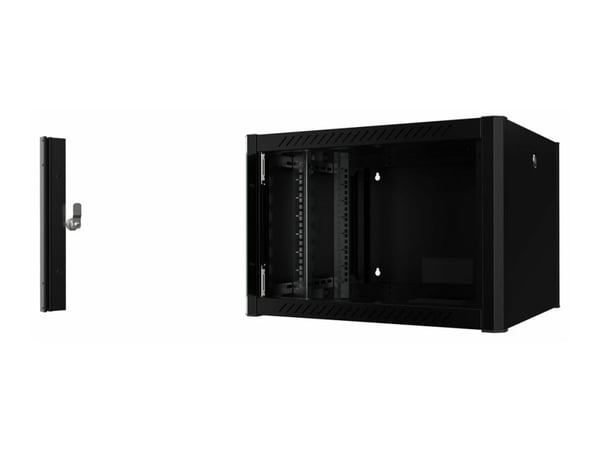 Lanview by Logon - Rack skap - 60 x 56, pro - veggmonterbar - svart, RAL 9005 - 7U - 19"
