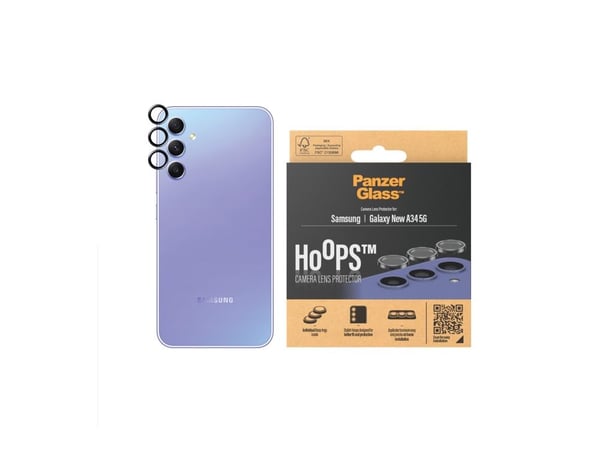 PanzerGlass Hoops - Linsebeskyttelse for mobiltelefon - svart - for Samsung Galaxy A35