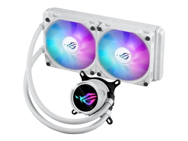 ASUS ROG STRIX LC III 240 ARGB - White Edition - væskekjølesystem for prosessor - Radiatorstørrelse: 240 mm - (for: LGA1700, LGA1200, LGA115x Socke...