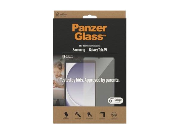 PanzerGlass - Skjermbeskyttelse for nettbrett - ultrabred passform - glass - for Samsung Galaxy Tab A9