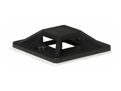 Lanview - Kabelfästen - self-adhesive, 25 x 25 mm - 15 cm - svart (paket om 50)