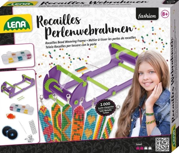 Lena 42722, Smykkesett til å lage armbånd for barn, 8 år, Flerfarget