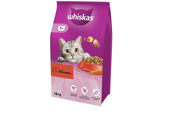 ?Whiskas 5900951014345, Voksen, Alle hunderaser, Storfekjøtt, 14 kg