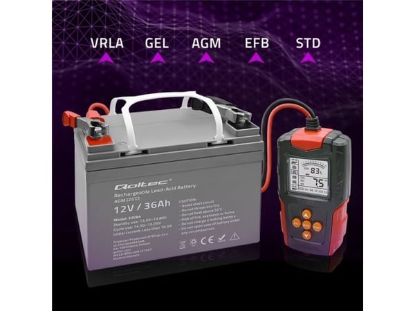 Qoltec Batteritestare - 12 / 24 V