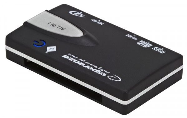 Esperanza EA129 - Kortläsare - allt-i-1 (MMC, RS-MMC, SD, SDHC, SDXC, MS, MS Duo, MS PRO Duo, xD, CF, Microdrive) - USB 2.0