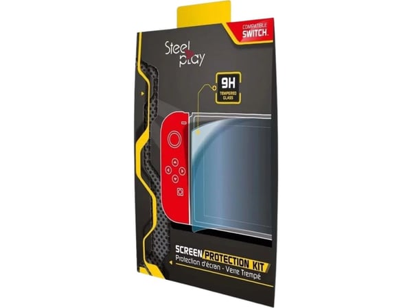 Steelplay JVASWI00008, Näytönsuoja, Nintendo Switch, Läpinäkyvä, Karkaistu lasi, Iskunkestävä, Naarmuuntumisenkestävä, Kirkas näytönsuoja