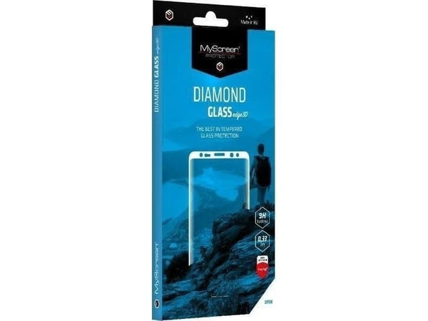 MyScreen MS Diamond Glass Edge 3D beskyttelsesglass for Google Pixel 7 Pro, sorte kantremmer