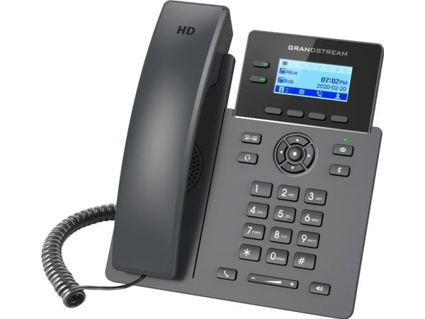 Grandstream GRP2602 - VoIP-telefon - 5-veis anropskapasitet - SIP, RTCP, RTP, SRTP, RTCP-XR - 2 linjer